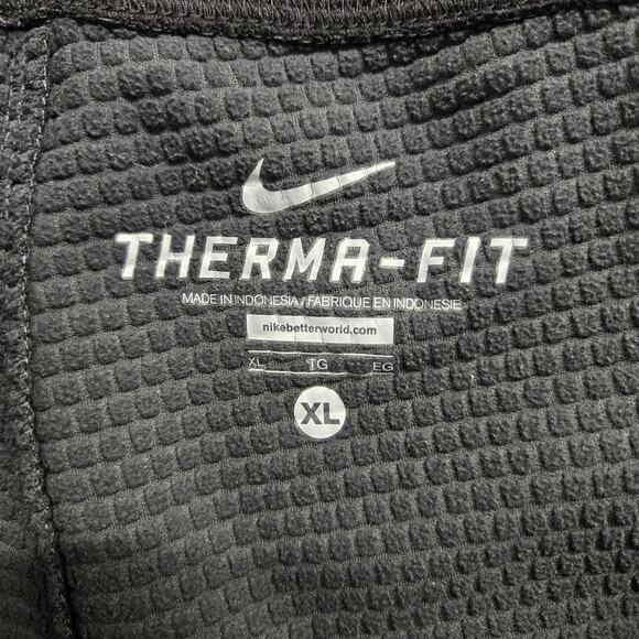 Nike Therma-Fit‎ Men’s Sweatpants Size XL Gray Black Waffle Knit Warm - Picture 2 of 10